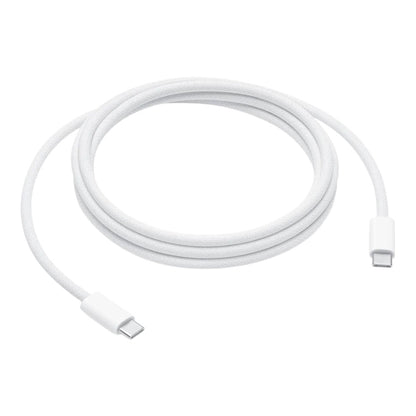 Cable Apple Tipo C a Tipo C 240w Trenzado 2m Blanco | TOP MOVIL Guatemala