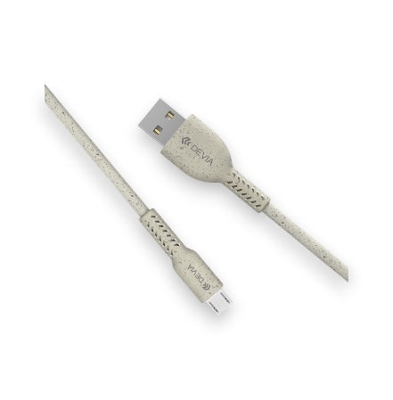 Cable USB Orgánico Devia Beige | TOP MOVIL Guatemala