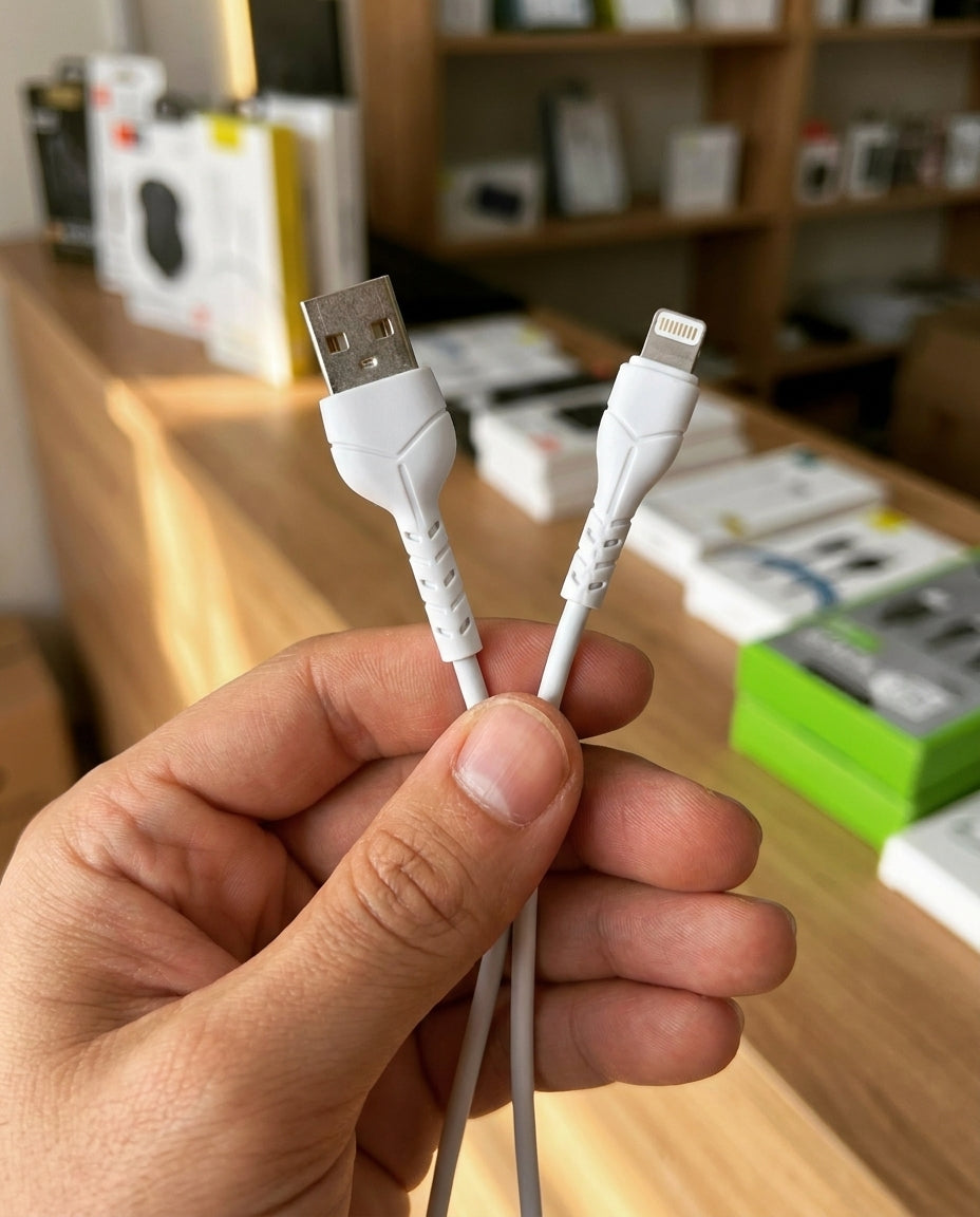 Cable Devia USB Devia Lightning Kintone Series Economico Ec406 Color Blanco