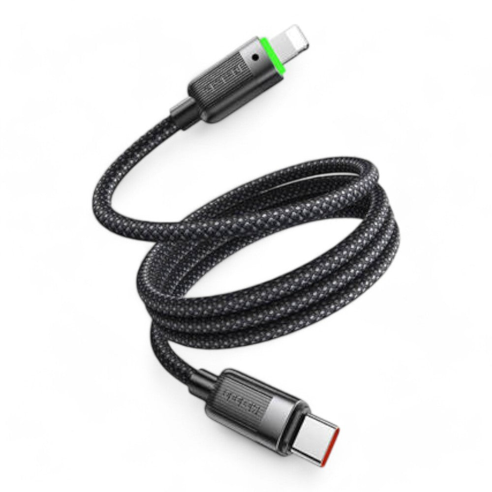 Cable mcdodo usb ca-2010 usb-c to lightning 36w magnetic self-winding cable color negro