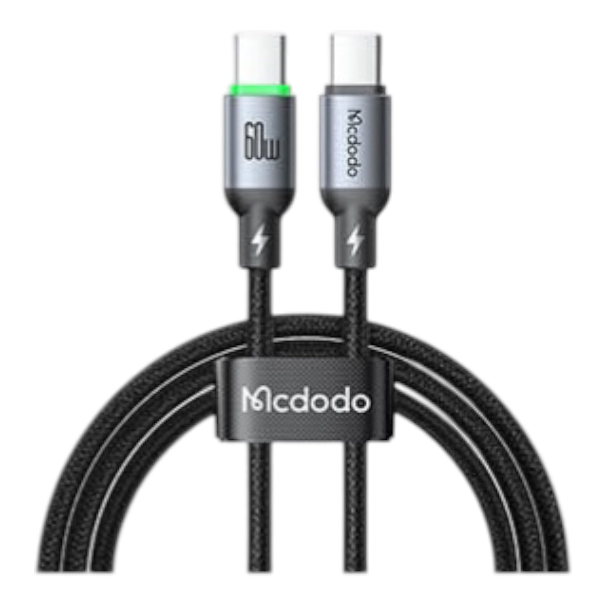 - Ningún fabricante - McDodo Ca-6871 Cable Tipo C a Tipo C 60W 2m con Luz LED Negro | TOP MOVIL Guatemala