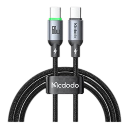 - Ningún fabricante - McDodo Ca-6871 Cable Tipo C a Tipo C 60W 2m con Luz LED Negro | TOP MOVIL Guatemala