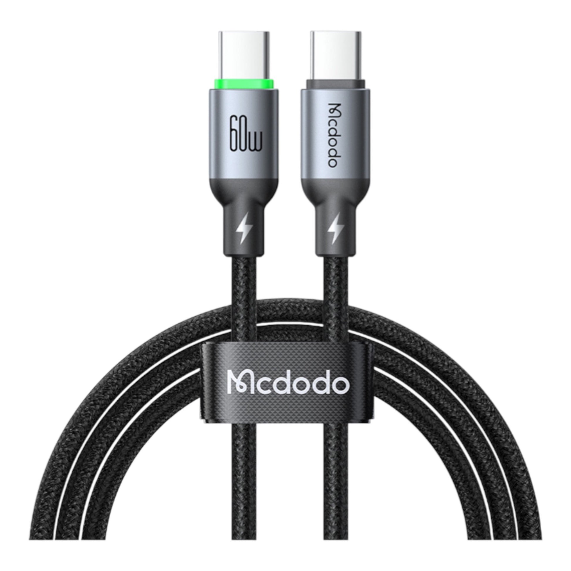 - Ningún fabricante - McDodo Ca-6872 Cable Tipo C a Tipo C 60W 3m con Luz LED Negro | TOP MOVIL Guatemala