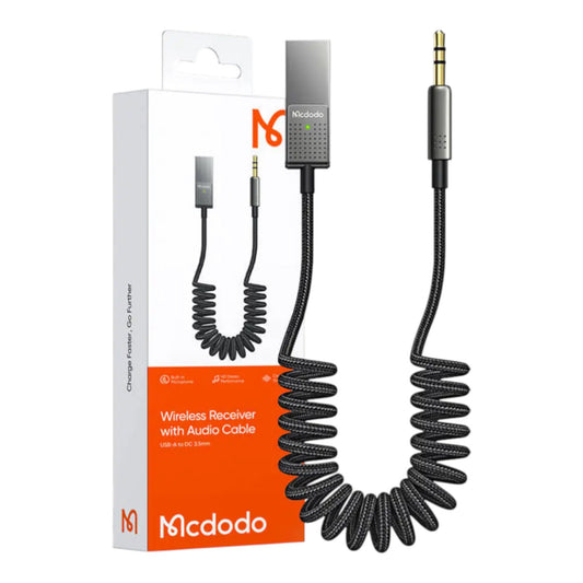 McDodo Ca-8700 Cable Audio Inalámbrico Espiral 1.7m Negro | TOP MOVIL Guatemala
