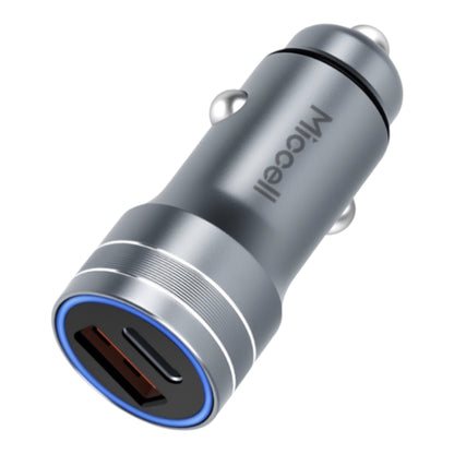 Cargador Miccell de carro gris USB-C 48W multi compatible