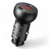 Cargador Mcdodo Carro Cc-7030 Mushrooms Series Pd 45W Type-C+Usb Ports Car Charger With Digital Display Color Negro