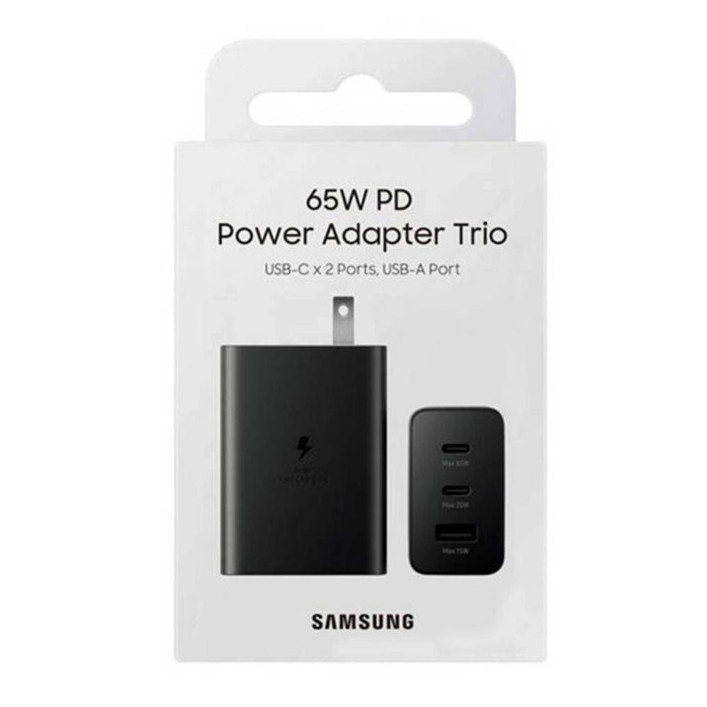 Cargador samsung pared trio cargador de 65w ultra rapido usb-c