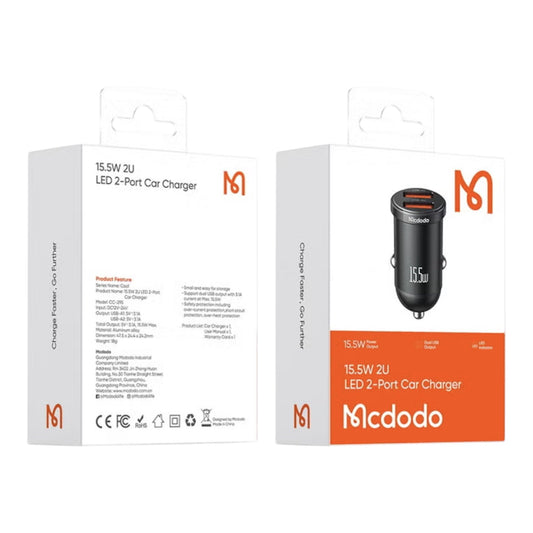 Cargador para Carro McDodo CC-2950 15.5W con Luz LED | TOP MOVIL Guatemala