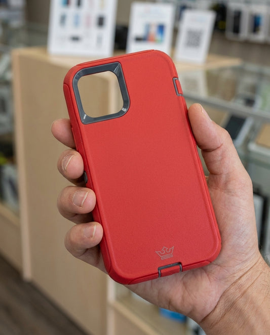 Case El Rey Defender | iPhone 12 Mini | Gris Rojo