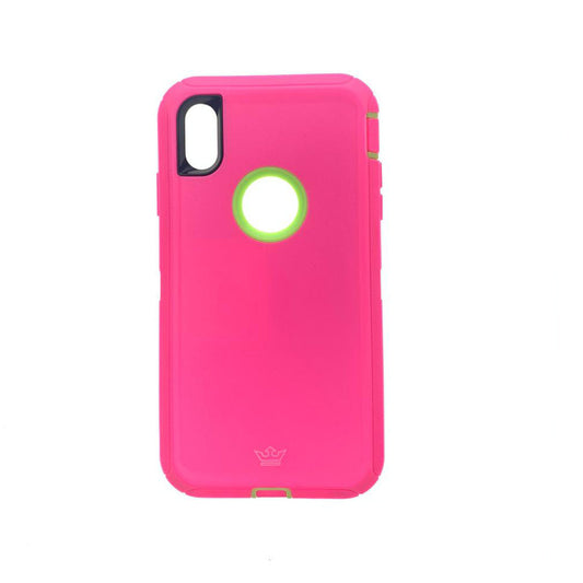 Case el Rey Defender - iPhone XS Max Rosado/Verde | TOP MOVIL Guatemala