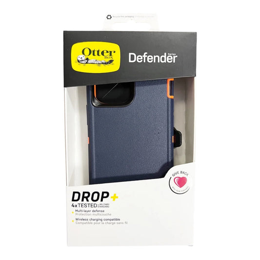 Case OtterBox Defender iPhone 13 Pro - Azul/Naranja | TOP MOVIL Guatemala