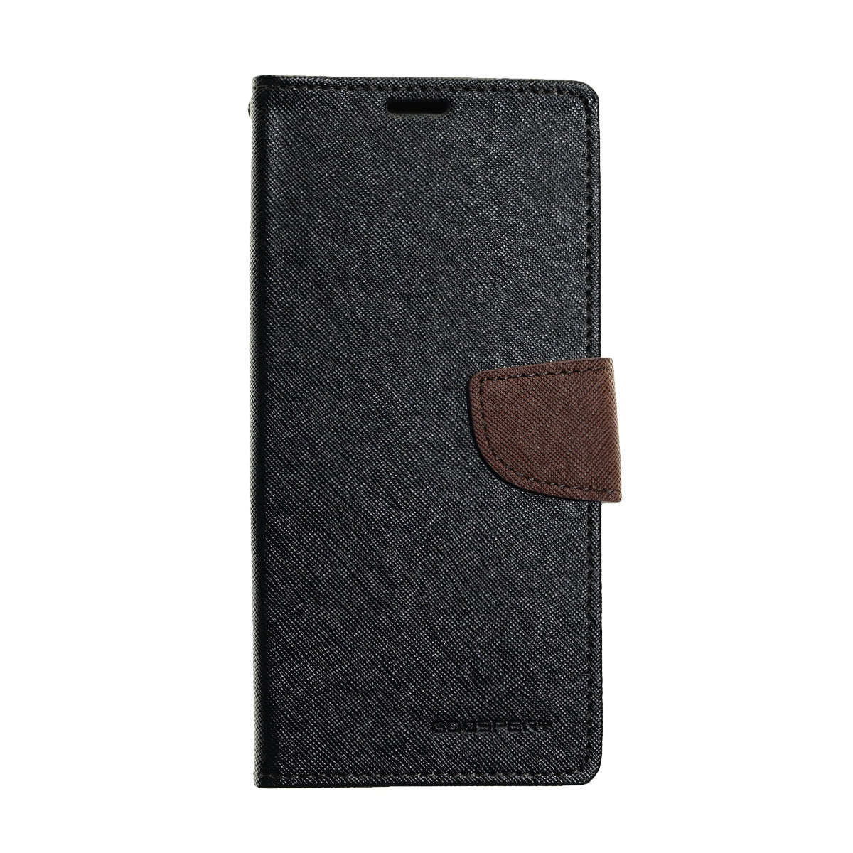 Estuche Goospery Fancy Diary iPhone Xs Max - Negro/Café | TOP MOVIL Guatemala