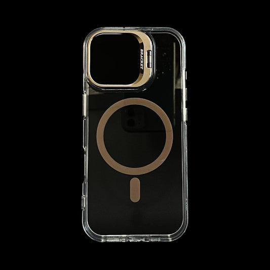 Estuche El Rey transparente iphone 17 Magsafe Bracket color cafÃ©
