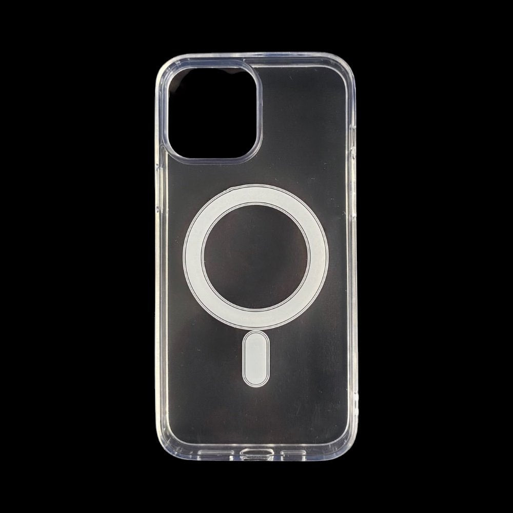 Estuche el rey botones gris color trasparente con magsafe iphone 15 plus