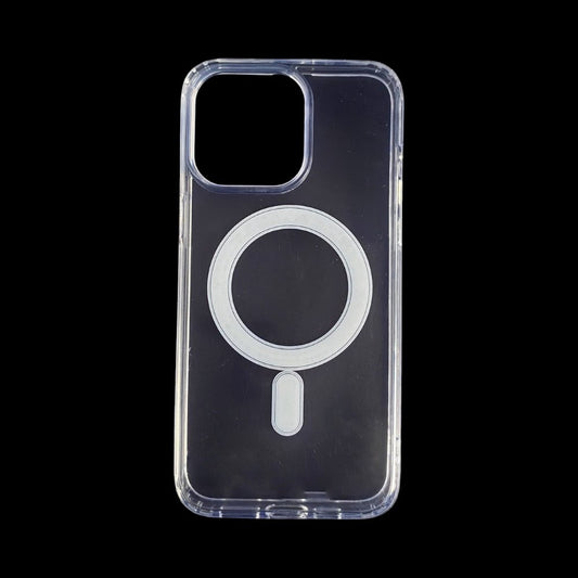 Estuche el rey botones gris color trasparente con magsafe iphone 15 pro max