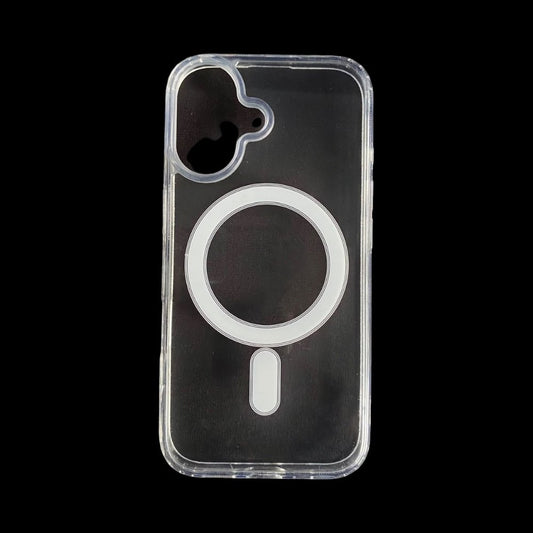 Estuche el rey botones gris color trasparente con magsafe iphone 16