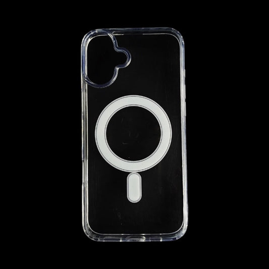 Estuche el rey botones gris color trasparente con magsafe iphone 16 plus