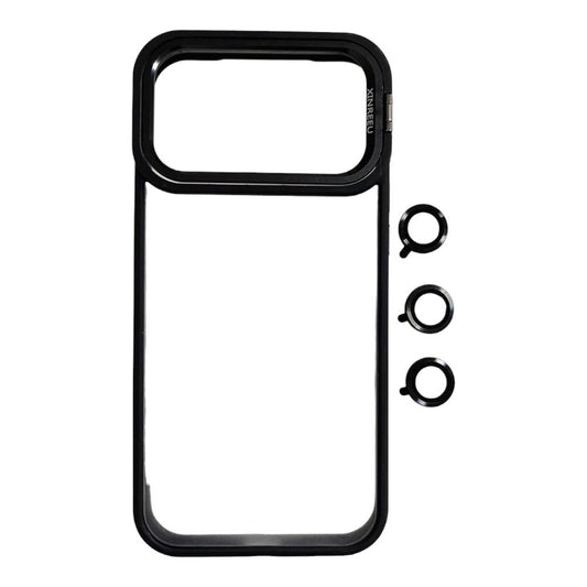 Estuche El Rey magsafe stand + vidrio templado de camara color negro phone 17 pro