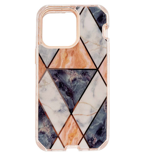 Case el Rey Marble Defender - iPhone 13 Pro Max - Naranja | TOP MOVIL Guatemala