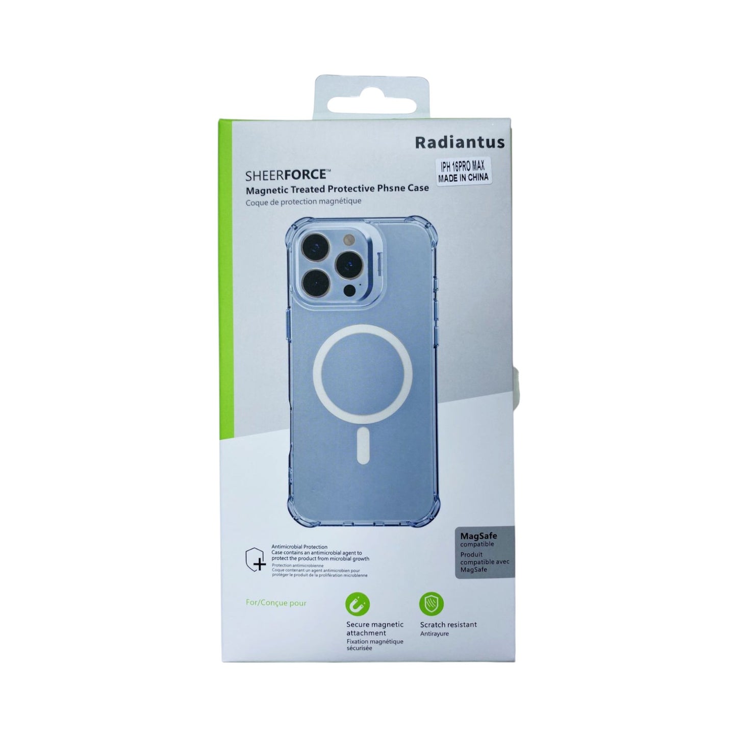 Estuche SheerForce con magsafe Iphone 16 pro max bracket color transparente