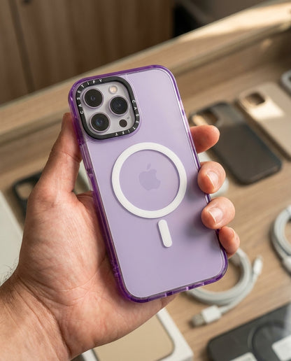 Estuche CASETiFY Impact MagSafe iPhone 14 Pro Max Morado