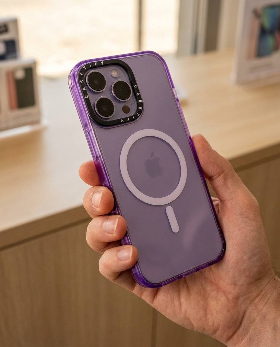 Case CASETiFY Impact con MagSafe iPhone 15 Morado