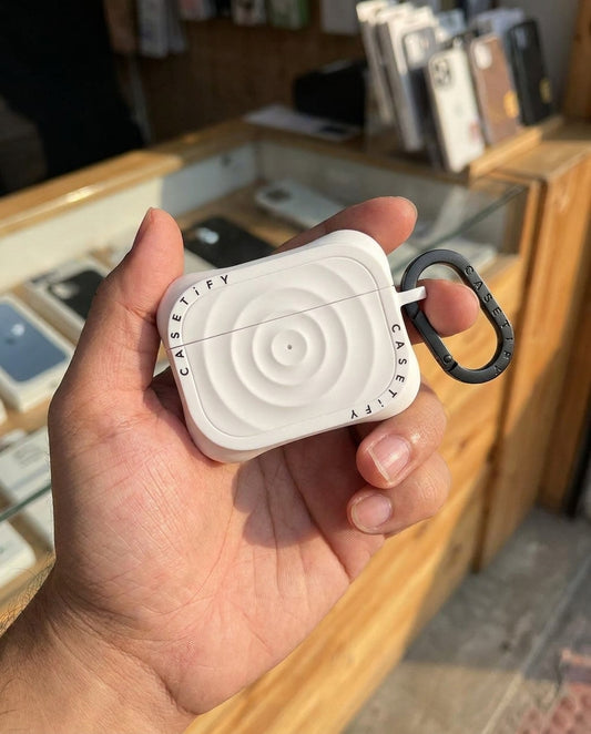Case CASETiFY Ripple AirPods 4 Blanco