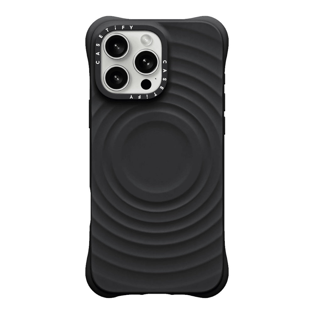 Estuche CASETiFY Ripple para iPhone 15 Pro - Negro | TOP MOVIL Guatemala
