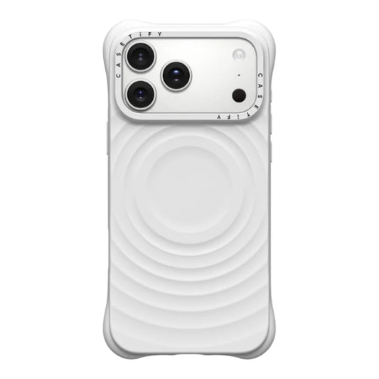 Estuche CASETiFY MagSafe Ripple para iPhone 17 Pro Max - blanco