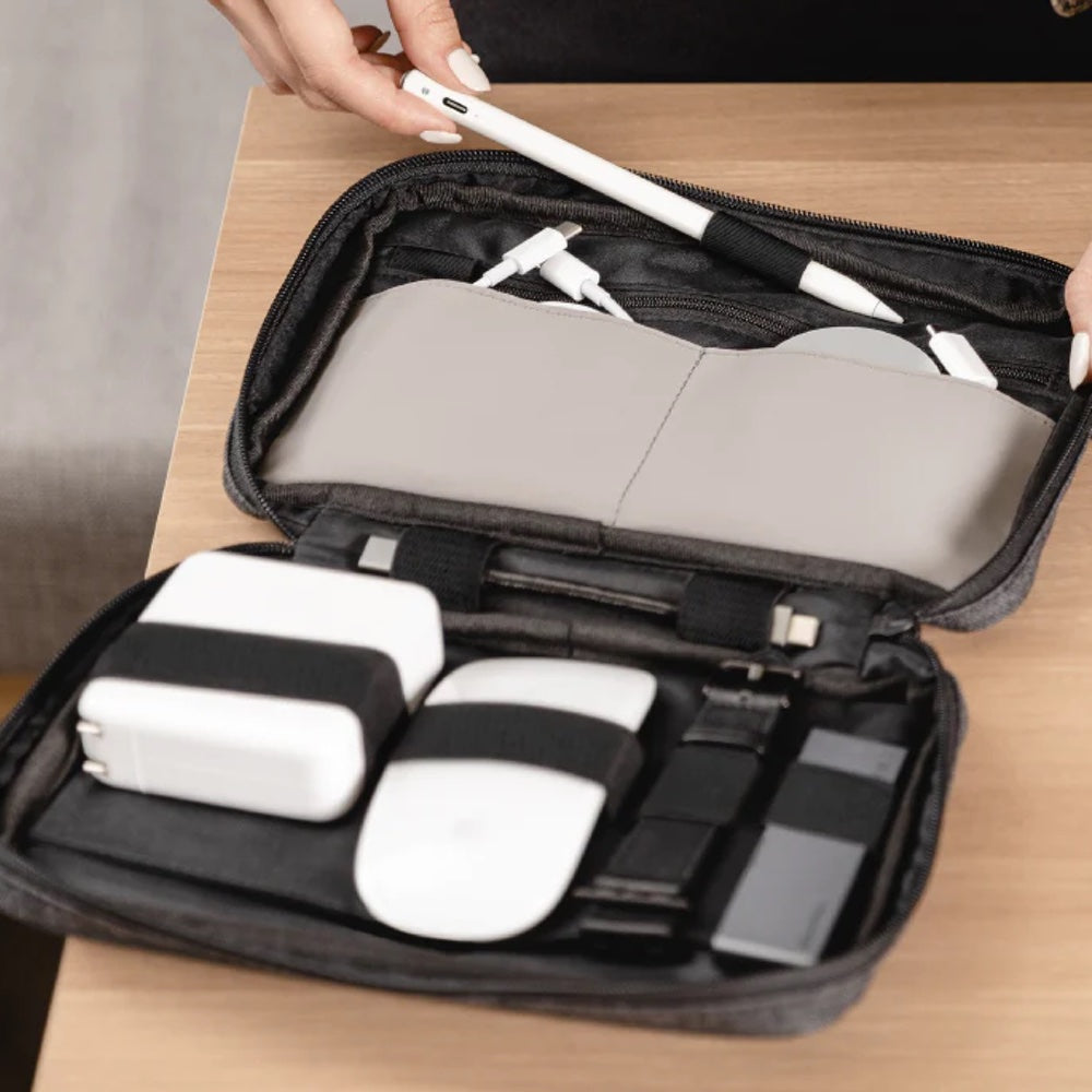 Estuche clasico switcheasy bolsa urban organizer pouch color gris