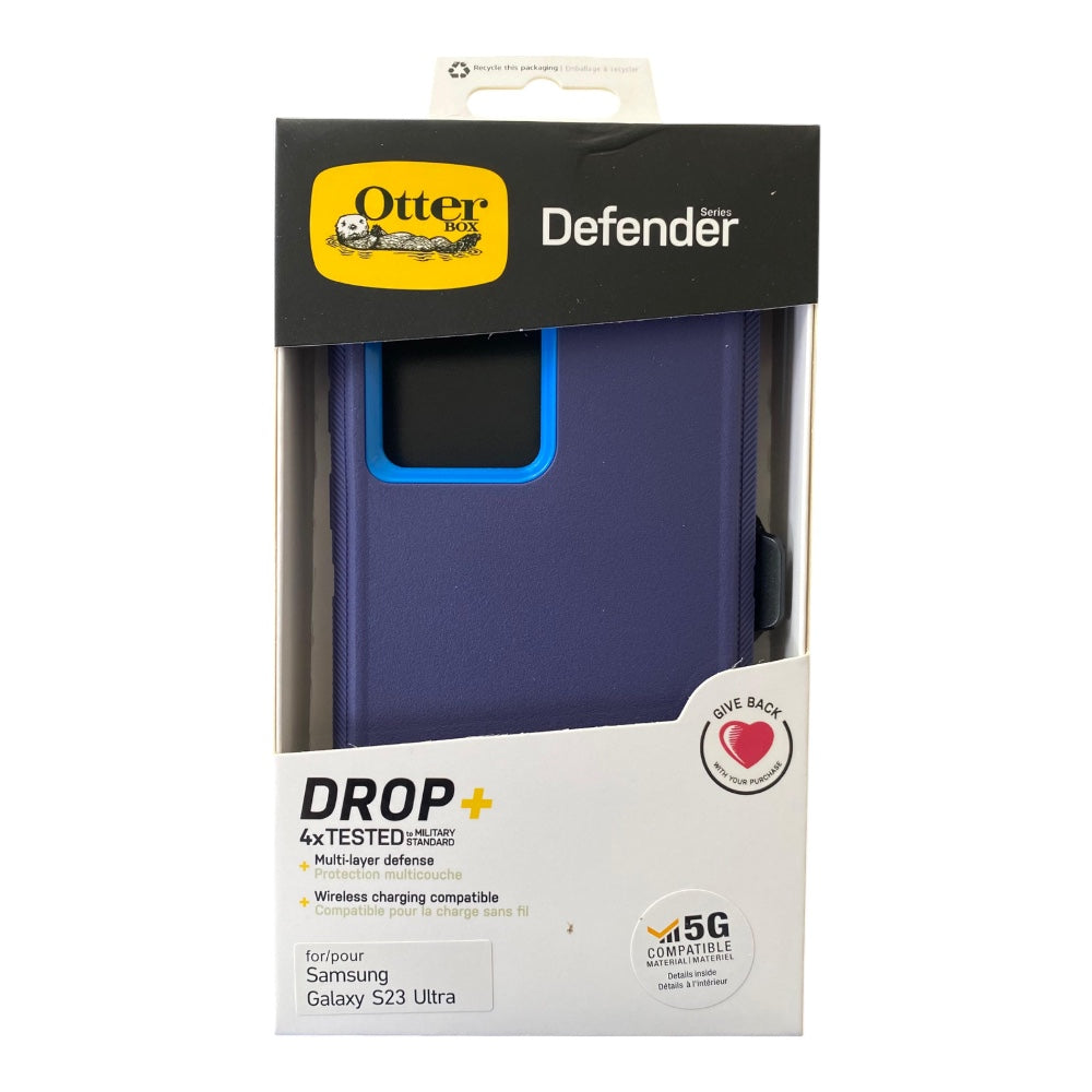 Estuche proteccion otterbox defender samsung s23 ultra color azul