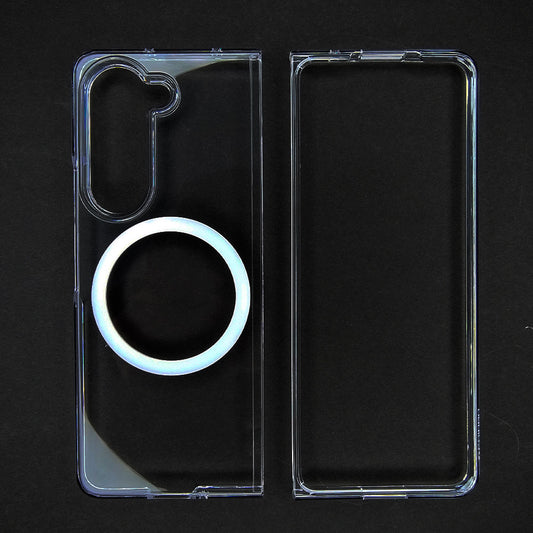 Estuche magsafe spigen hard case samsung z fold 5 color transparente