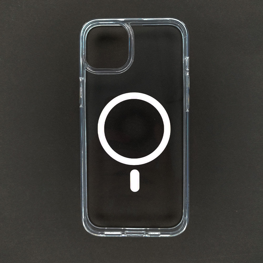 Estuche spigen iphone 14 plus ultra hybrid con magsafe color transparente