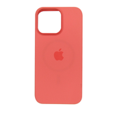 Estuche apple magsafe iphone 15 pro silicone color papaya