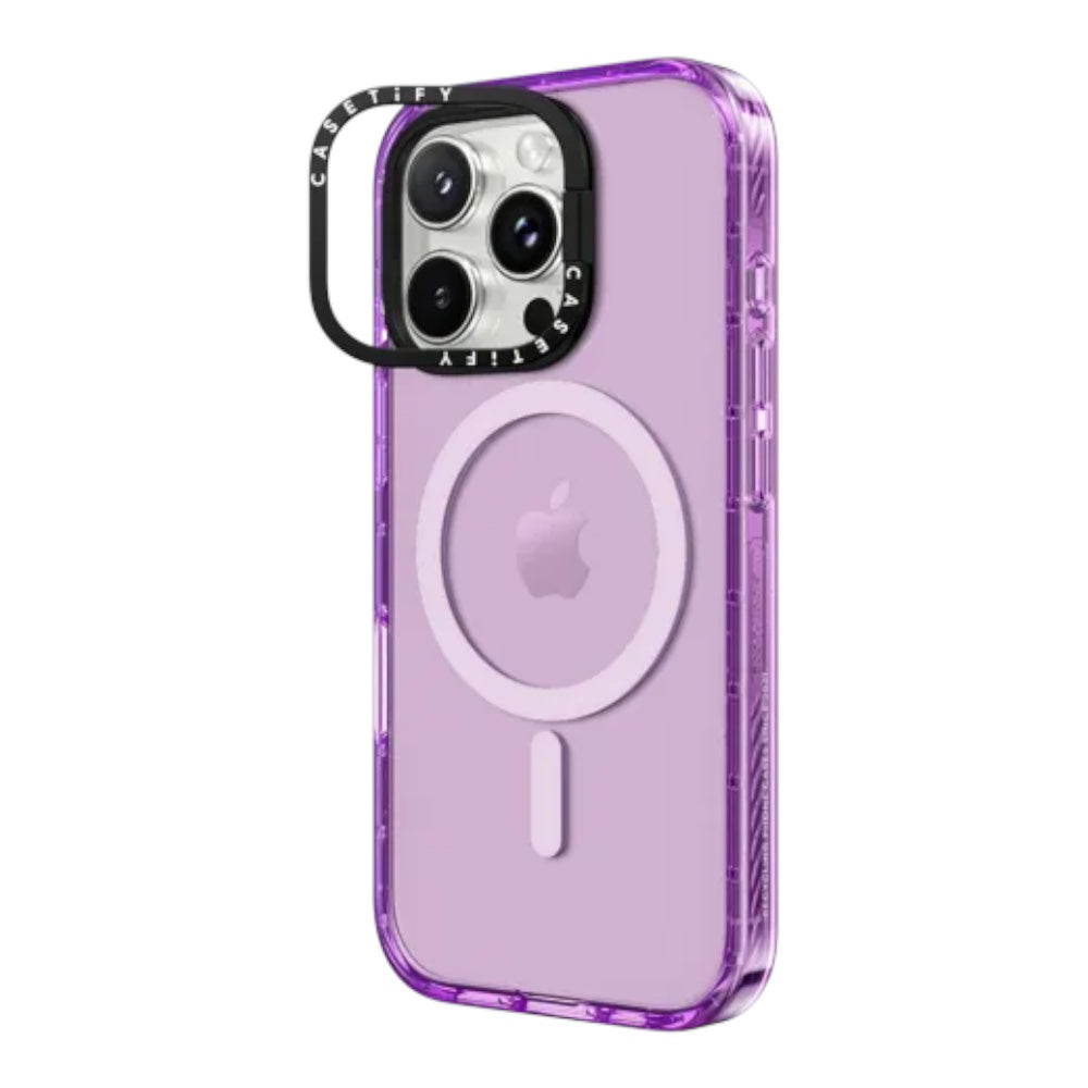 Estuche casetify magsafe iphone 16 pro max impact ring stand color morado