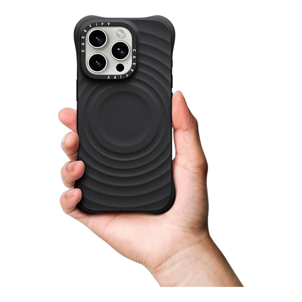 Estuche CASETiFY MagSafe Ripple para iPhone 16 Pro Max - Negro - 0706205600310157
