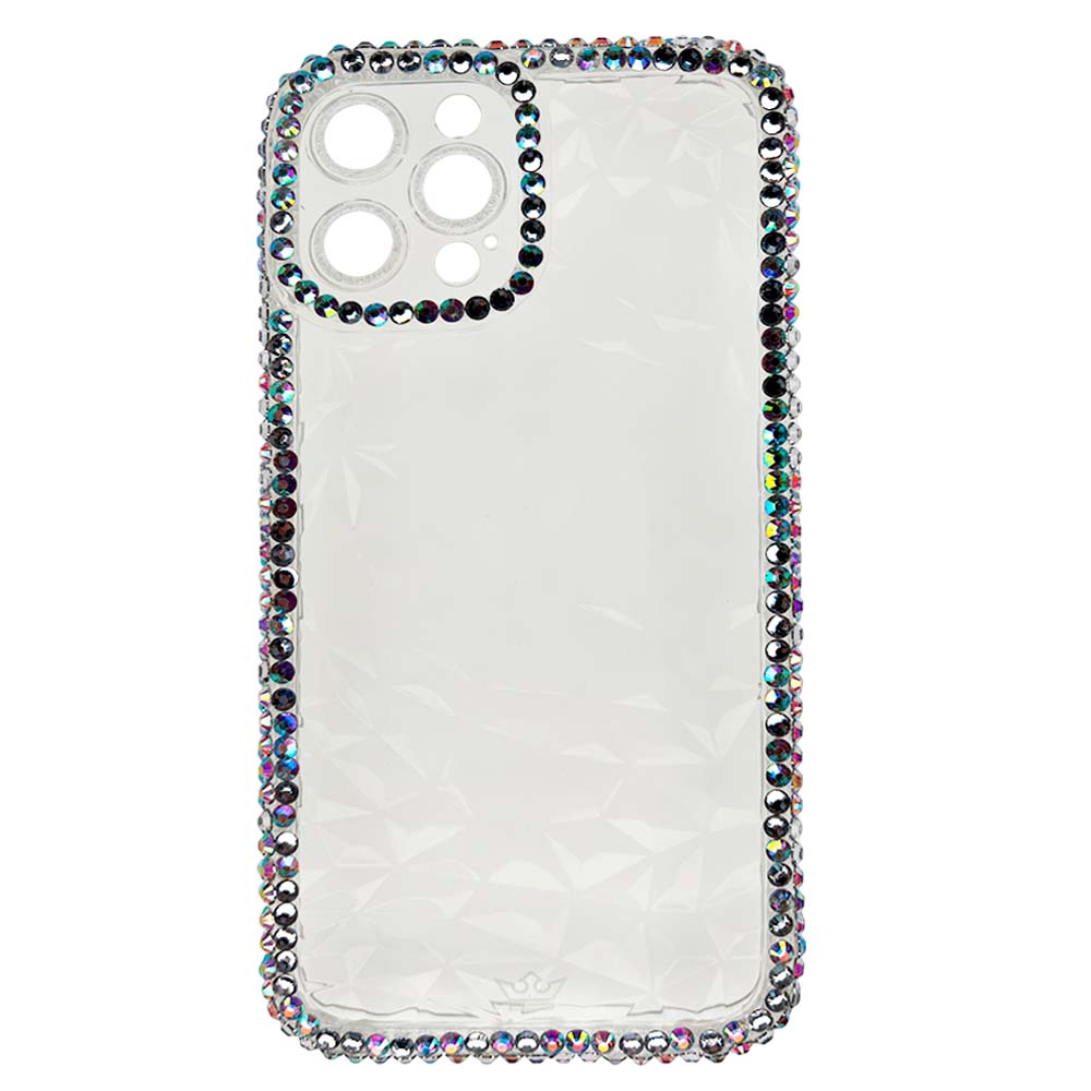 Estuche El Rey Marco iPhone 12 Pro Max - Diamantes Transparente - 0706401100480215