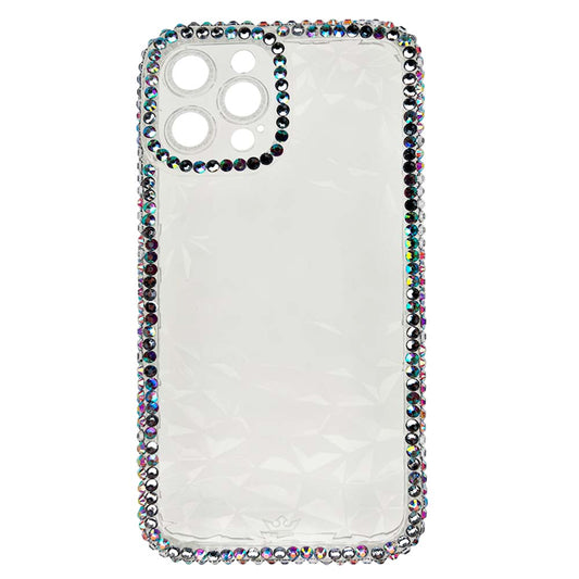 Estuche El Rey Marco iPhone 12 Pro Max - Diamantes Transparente - 0706401100480215