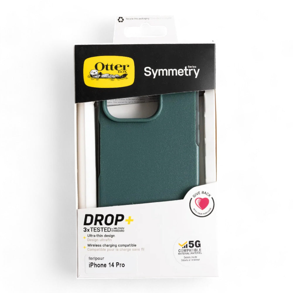 Estuche clasico otterbox symmetry apple iphone 14 pro color verde