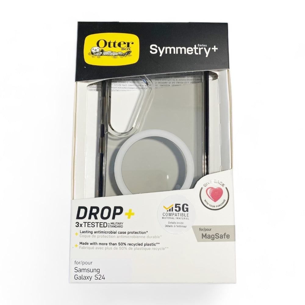 Estuche Otterbox Symmetry MagSafe Samsung S24 - Transparente/Negro - 0710002800350226