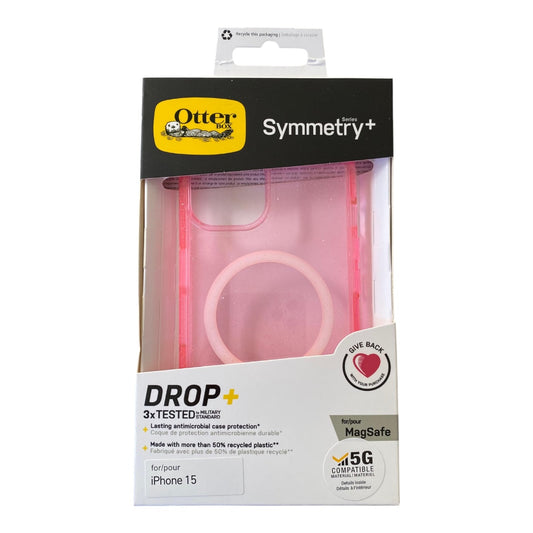 Estuche OtterBox Symmetry iPhone 15 MagSafe Rosado - 0710002800670198