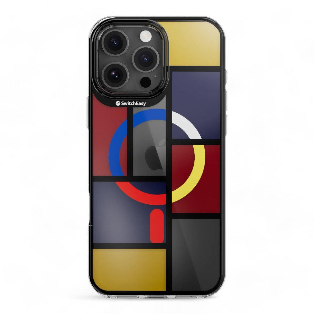 Estuche switcheasy artist iphone 16 pro artist m 3d patterned shockproof case mondrian color multicolor