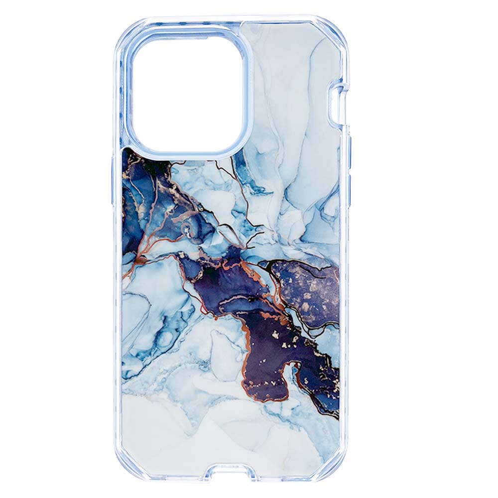 Case el Rey Marble Defender | iPhone 13 Pro Max | Azul