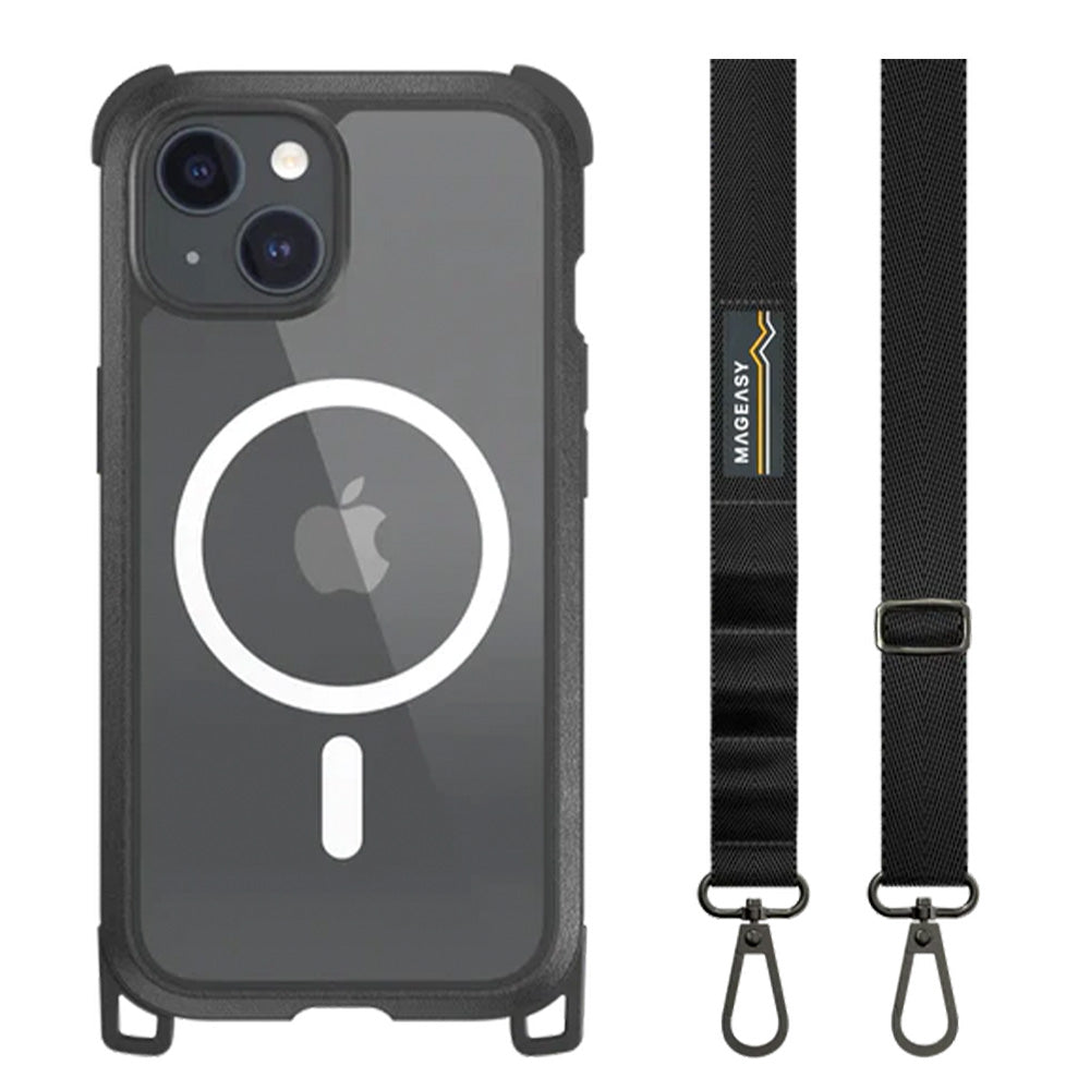 Estuche Switcheasy Odyssey Iphone 15 Plus Odyssey M + Strap Leather  Color Negro