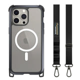 Estuche mageasy odyssey iphone 15 pro odyssey m + strap leather color negro