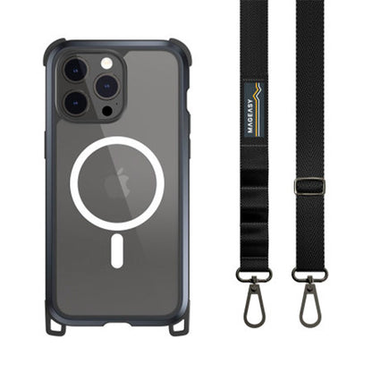 Estuche MagEasy Odyssey iPhone 15 Pro con Strap Metal Negro - 0712703600880157