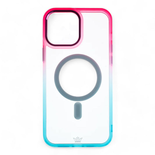 Estuche MagSafe El Rey Degrade para iPhone 14 - Rosado/Turquesa - 0713201100140083
