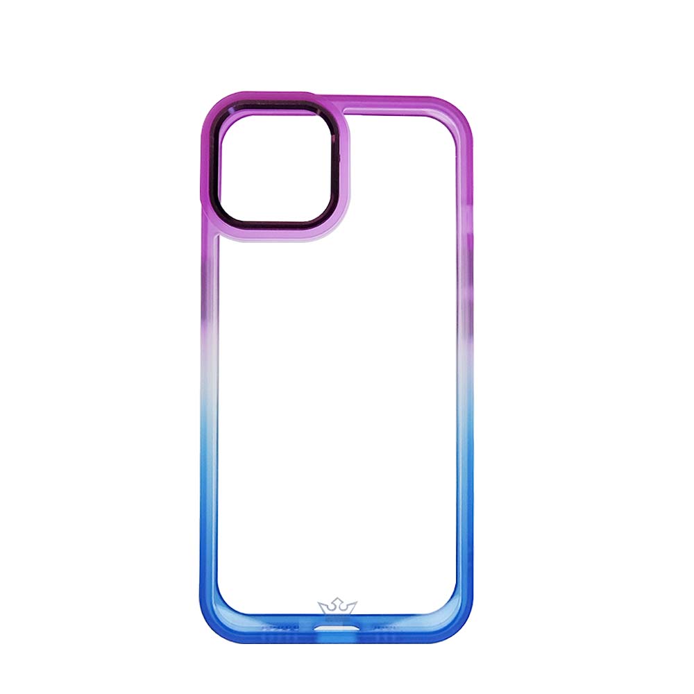 Estuche clasico el rey degrade apple iphone 14 color azul / morado