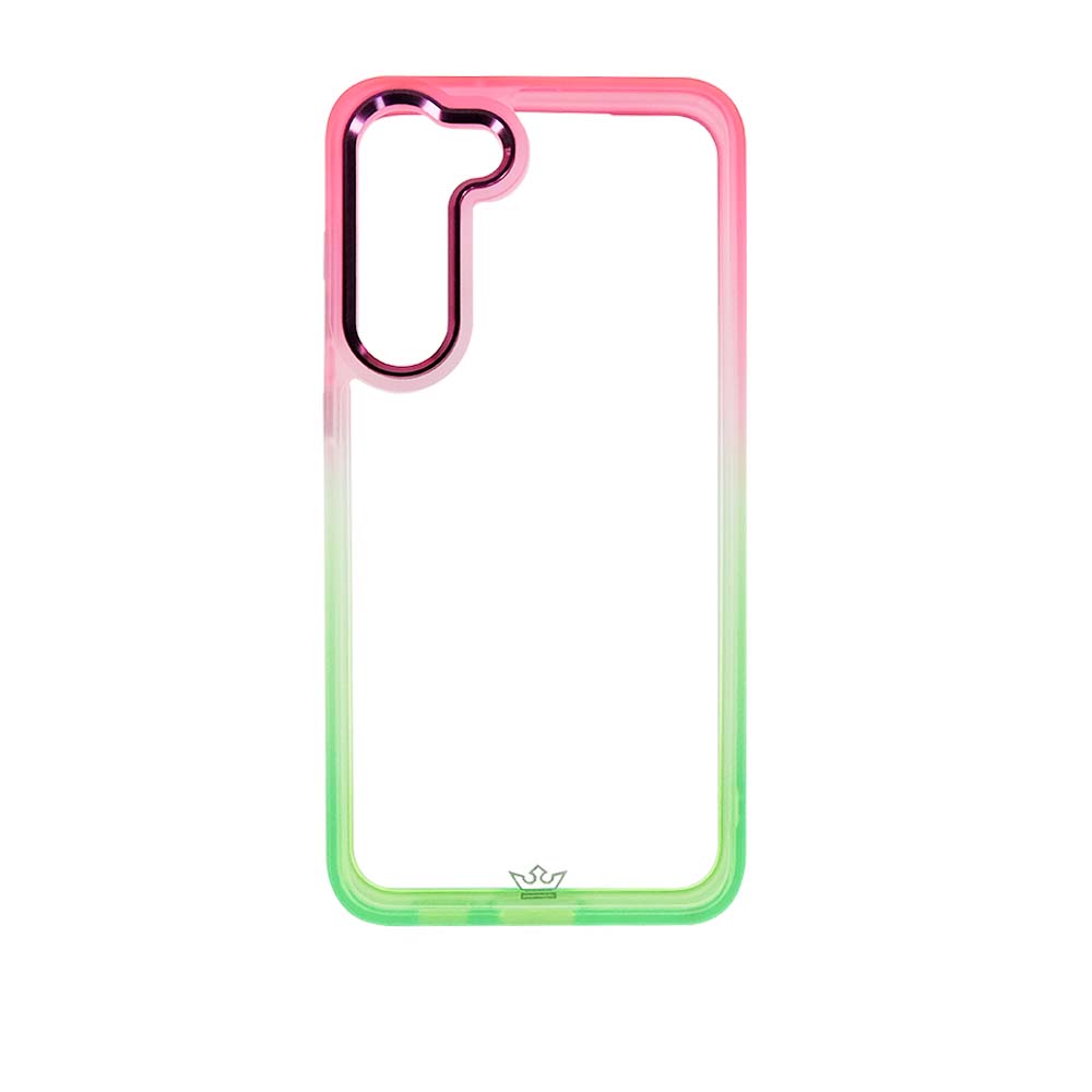 estuches clasico el rey degrade samsung s23 color rosado / verde