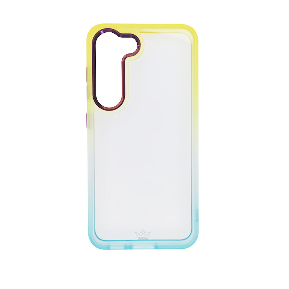 Estuches Clasico El Rey Degrade Samsung S23 Color Amarillo / Turquesa